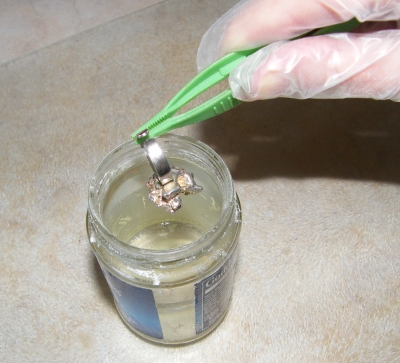 Cleaning using a dip